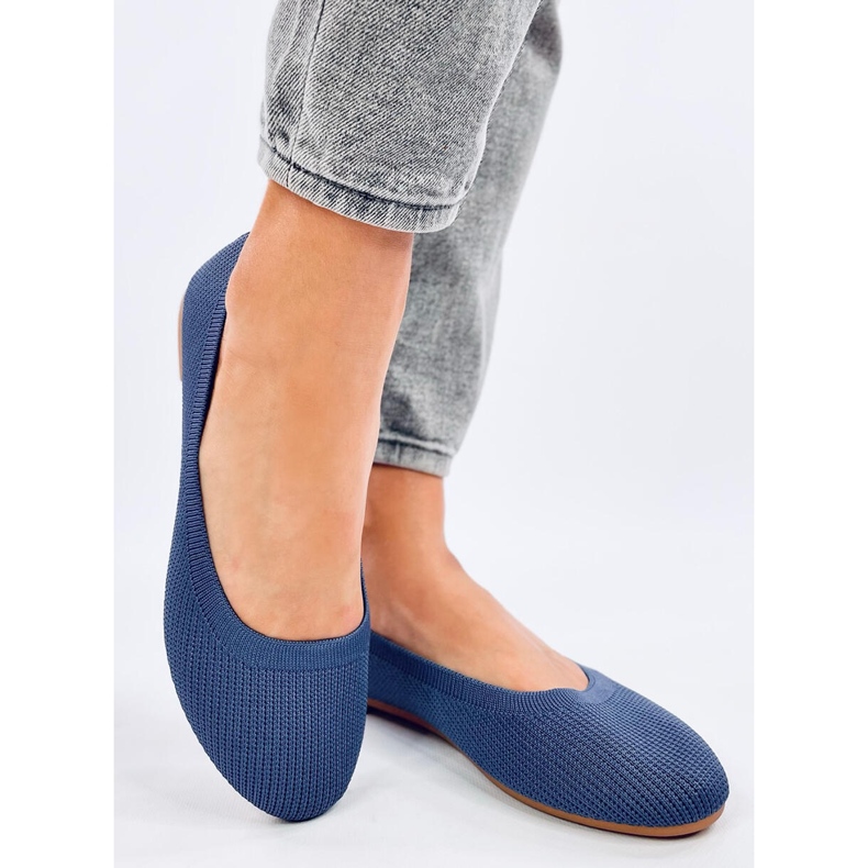 Cavaday Blue sock ballerinas 1