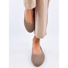 Cavaday Khaki sock ballet flats brown 1