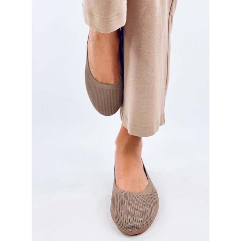 Cavaday Khaki sock ballet flats brown 1