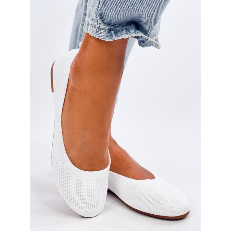 Cavaday White sock ballerinas 1