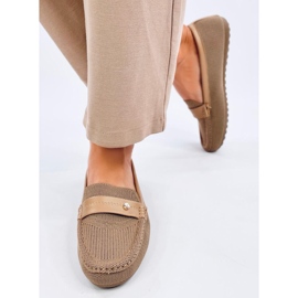 Yuriko Kaki soft women's moccasins beige 1
