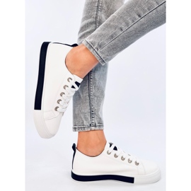 Rounds WHITE/BLACK women's sneakers 2