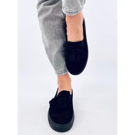 Krauss Black tassel loafers 1