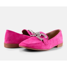 Pink moccasins decorated with Sanny rhinestones 2