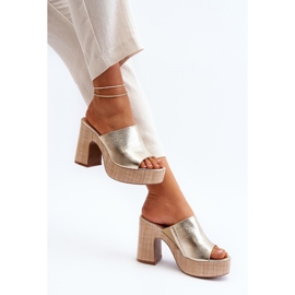 Women's Sandals with High Heels, Gold, Siobhan golden 1