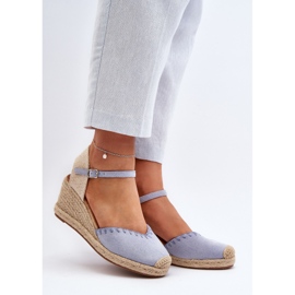 Blue Raylin Suede Espadrille Wedge Sandals With Braiding 2 Blue Raylin Suede Espadrille Wedge Sandals With Braiding 2