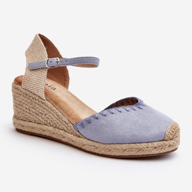 Blue Raylin Suede Espadrille Wedge Sandals With Braiding 1 Blue Raylin Suede Espadrille Wedge Sandals With Braiding 1