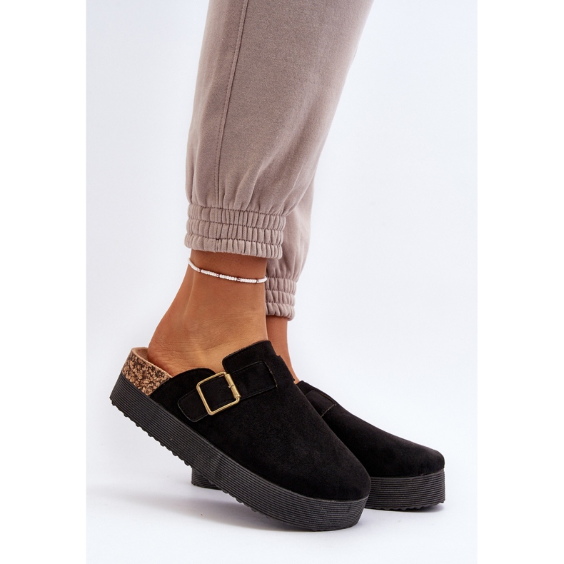 Women's Black Jorffia Platform Clogs 2