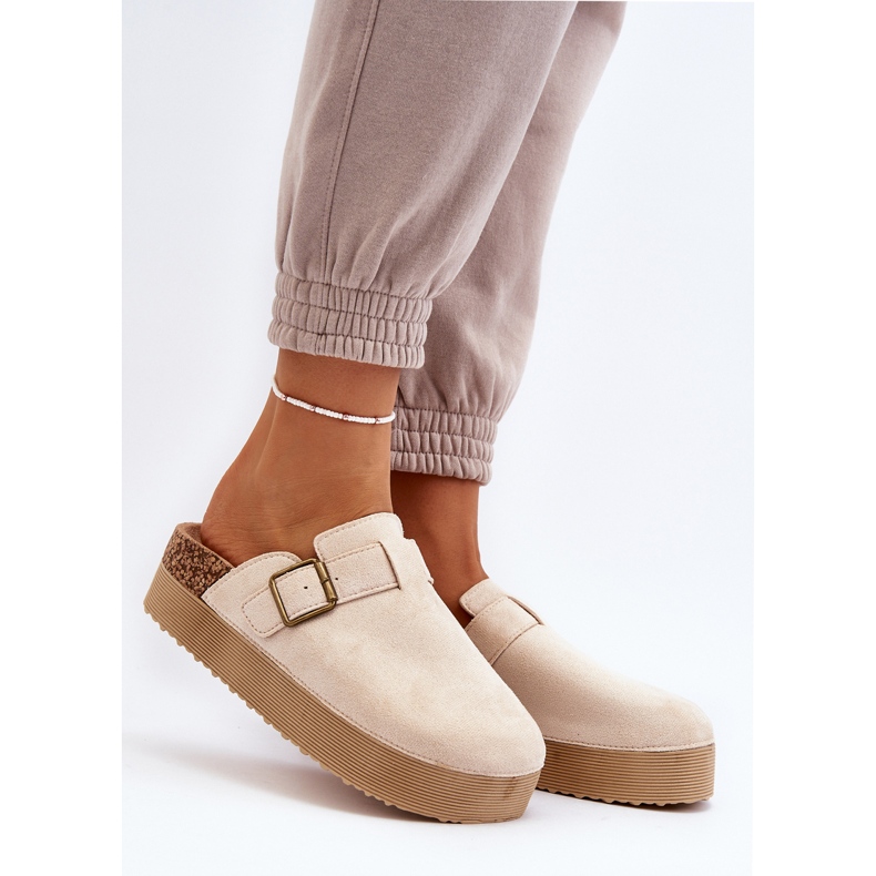 Women's Platform Clogs Light Beige Jorffia 2