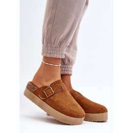 Women's Camel Jorffia Platform Clogs brown 2