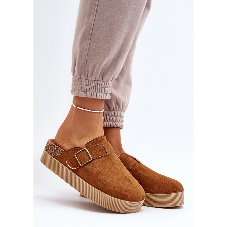Women's Camel Jorffia Platform Clogs brown 2