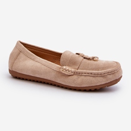 Women's Suede Classic Moccasins Beige Ontala 2 Women's Suede Classic Moccasins Beige Ontala 2