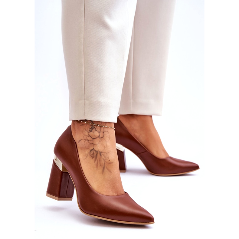 Lewski Shoes Leather Pumps Lewski 3117 Brown 1 Lewski Shoes Leather Pumps Lewski 3117 Brown 1
