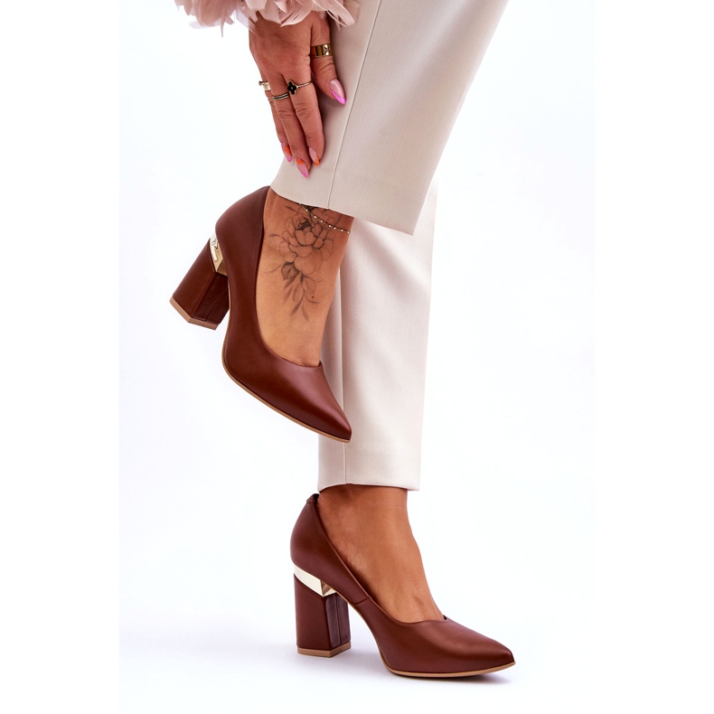Lewski Shoes Leather Pumps Lewski 3117 Brown 2 Lewski Shoes Leather Pumps Lewski 3117 Brown 2