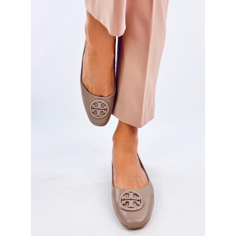 Irvina Khaki elegant ballet flats beige 1