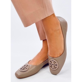 Irvina Khaki elegant ballet flats beige 2