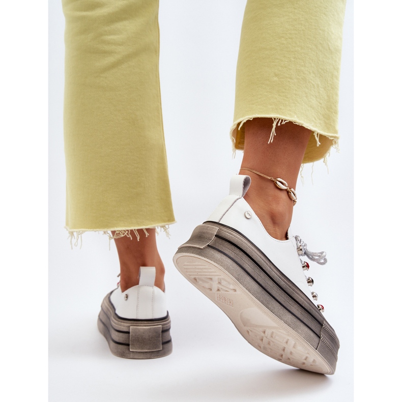 Women's Platform Sneakers GOE NN2N4054 White 1