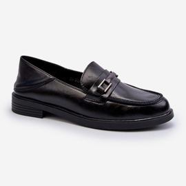 Vinceza Women's Leather Moccasins Black Nurea 1