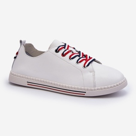 Vinceza Women's Leather Sneakers White Litzy 2