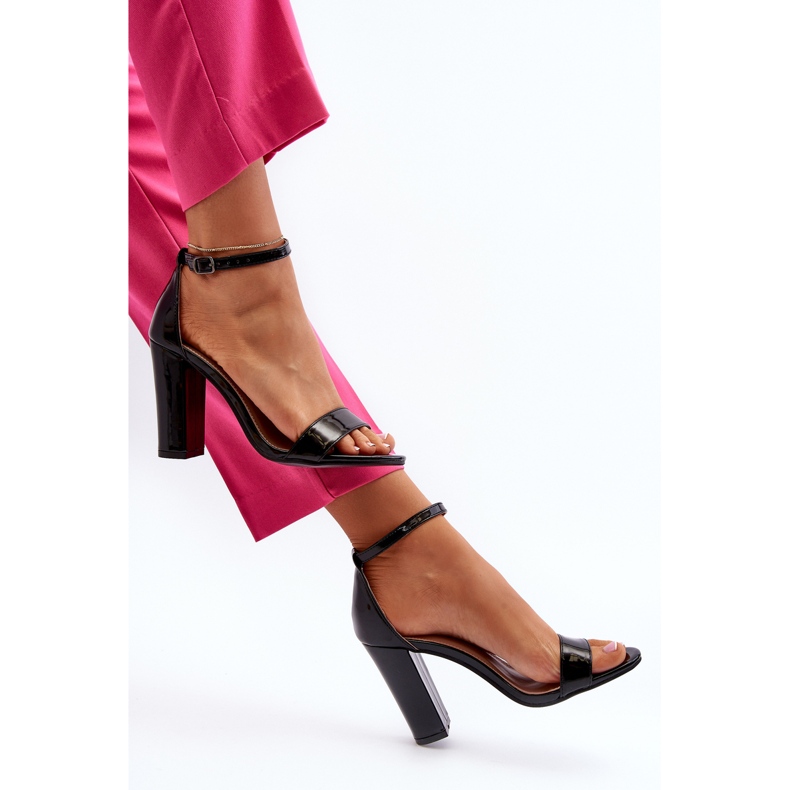 Black Thakko High Heel Sandals 1