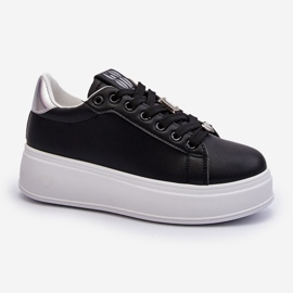 Women's Platform Sneakers With Decorations, Black Herbisa 2