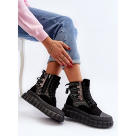 Women's High Sneakers On A Massive Platform, Black Wonise 1
