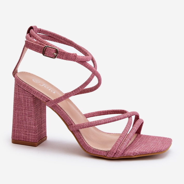 Pink Herfiana high heel sandals with straps 2