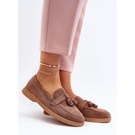 Women's Suede Moccasins Brown Dansitu 2