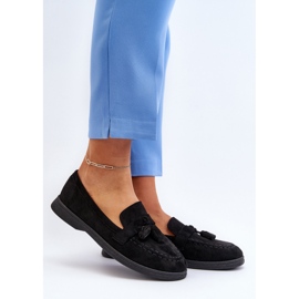 Women's Suede Moccasins Black Dansitu 2