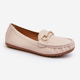 Women's Classic Moccasins With Decoration Beige Ainslee 1