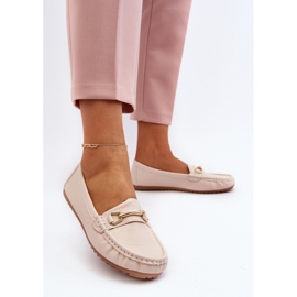 Women's Classic Moccasins With Decoration Beige Ainslee 2