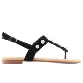 Flip-flops with pearls D-6541 Black 1