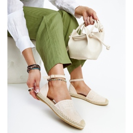 Beige espadrilles with decorative Sonja embroidery 1