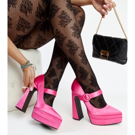 Dark pink high-heeled pumps from Mikea 1 Dark pink high-heeled pumps from Mikea 1