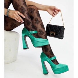 Green high-heeled pumps from Mikea 1 Green high-heeled pumps from Mikea 1