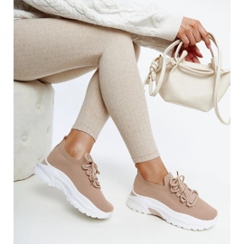 Brown Iveta sports sneakers beige 1
