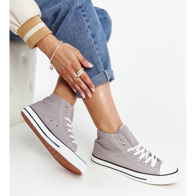 Gray Eliska high-top sneakers grey 1