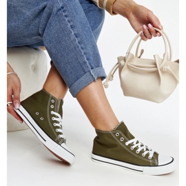 Dark green Eliska high-top sneakers 1