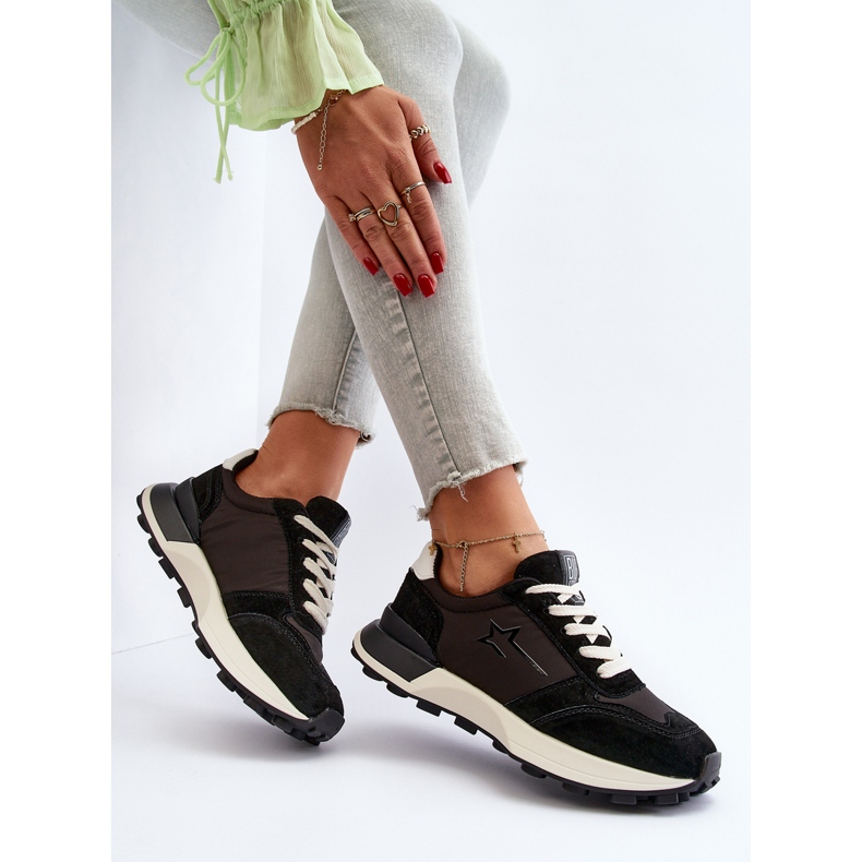 Women's Leather Sneakers Big Star NN274963 Black 1