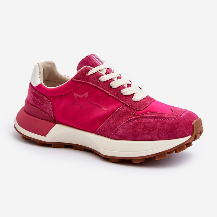 Women's Leather Sneakers Big Star NN274961 Fuchsia pink 2