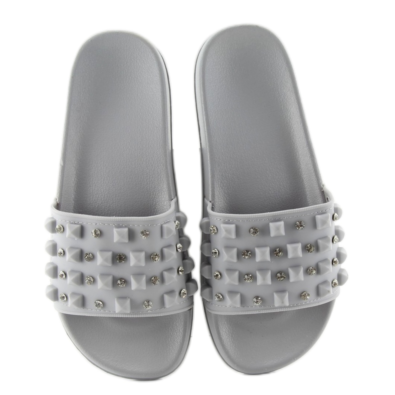 Slippers with a rubber strap ts168-8 gray grey 1