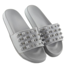 Slippers with a rubber strap ts168-8 gray grey 2