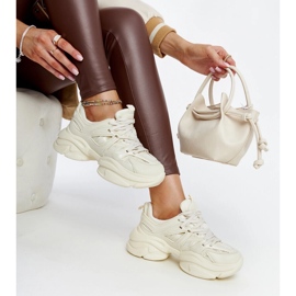 Light beige sports sneakers by Feaven 1