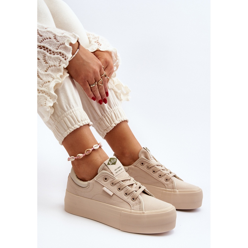 Women's Platform Sneakers Lee Cooper LCW-24-31-2181 Beige 1