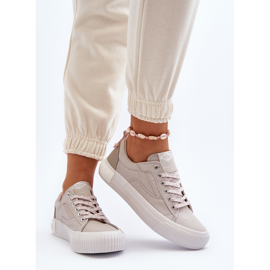 Faux Leather Look Lace Up Sneakers