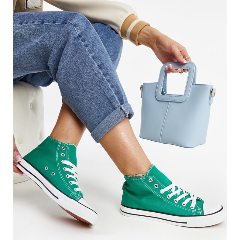 Green Eliska high-top sneakers 1