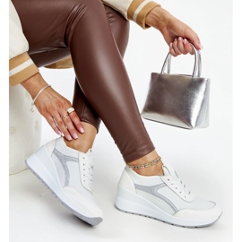 White Hermina wedge sneakers 1