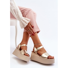 Women's Gold Geferia Wedge Sandals golden 1