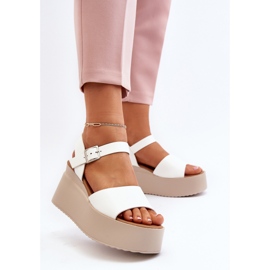 Women's Wedge Sandals White Geferia 2 Women's Wedge Sandals White Geferia 2