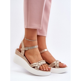 Esinna Gold Wedge Sandals golden 2